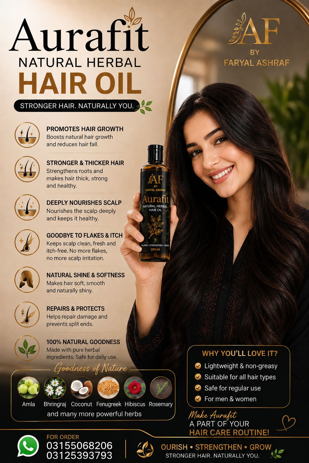 Aurea Fit Organic Hair Oil